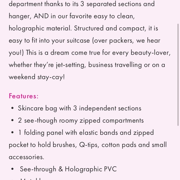 HUDA WISHFUL TRAVEL COSMETICS BAG - Picture 4 of 6